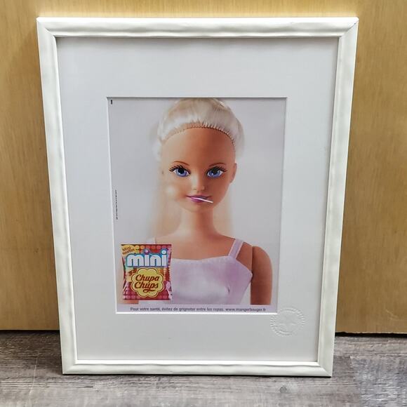 Image Republic Barbie Chupa Chups Advertisement w Certificate of Authenticity - Picture 1 of 5